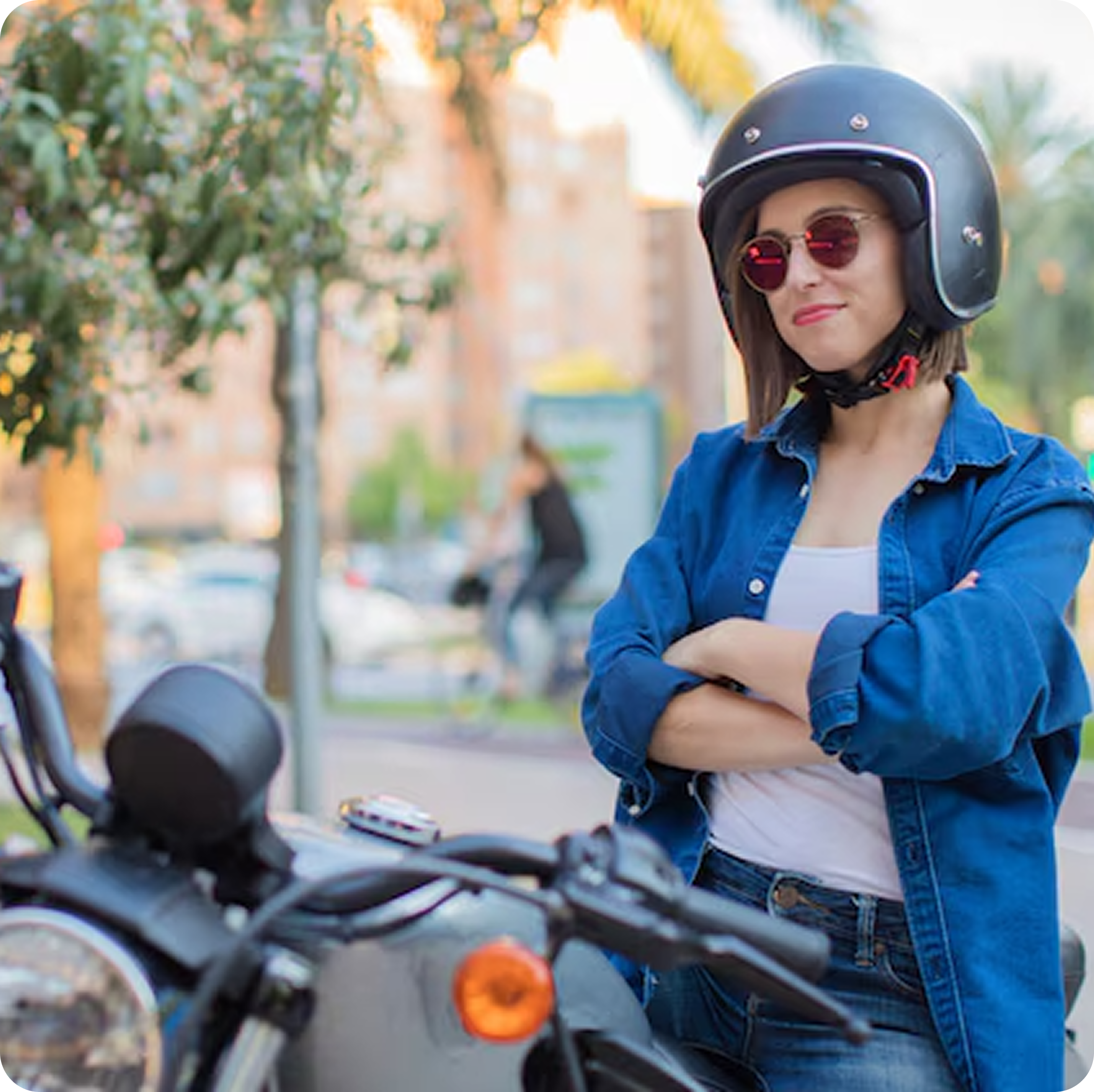 Couple on a bike